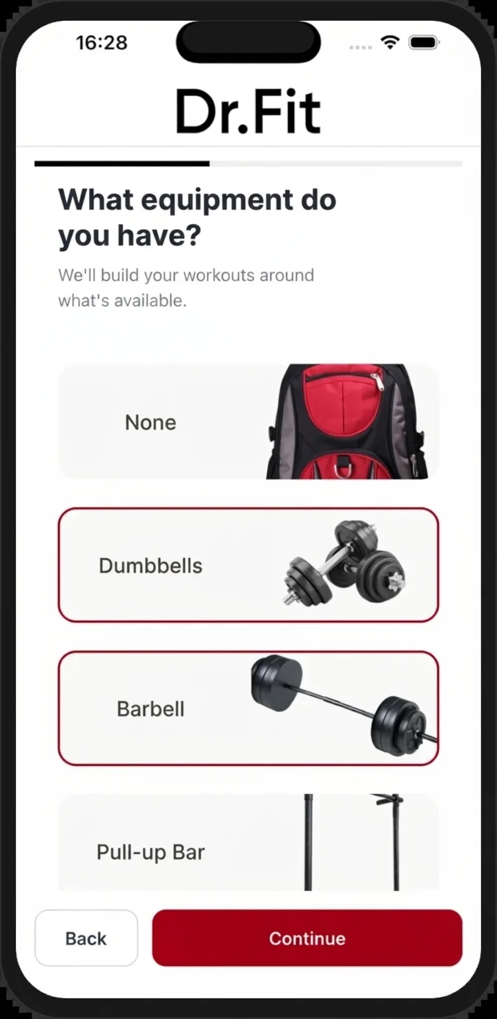 Adapts to injuries, equipment, and preferences
